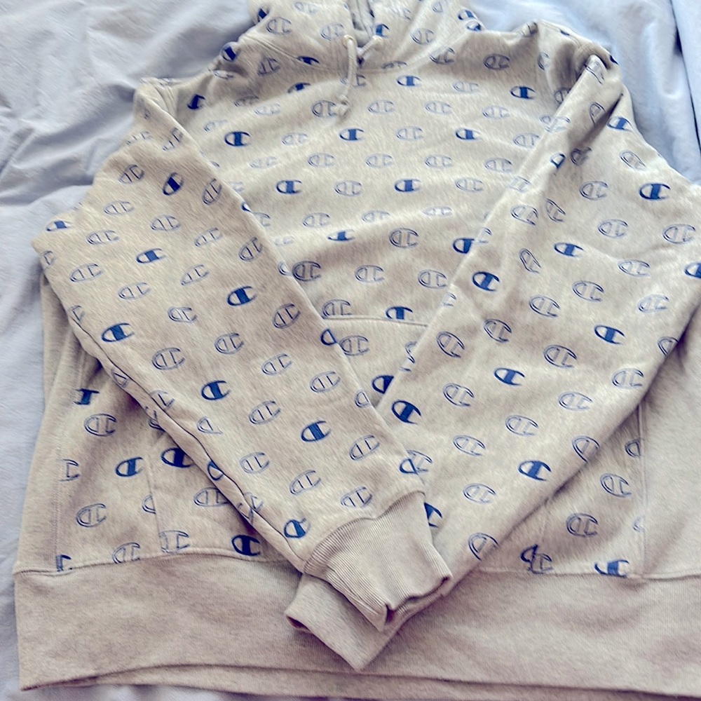 CHAMPION all over logo hoodie